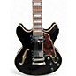 Used D'Angelico Premier Series Mini DC Black Hollow Body Electric Guitar