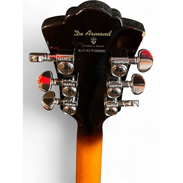 Used De Armond X-155 Sunburst Hollow Body Electric Guitar