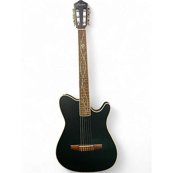 Used Ibanez TOD10N Black Classical Acoustic Electric Guitar
