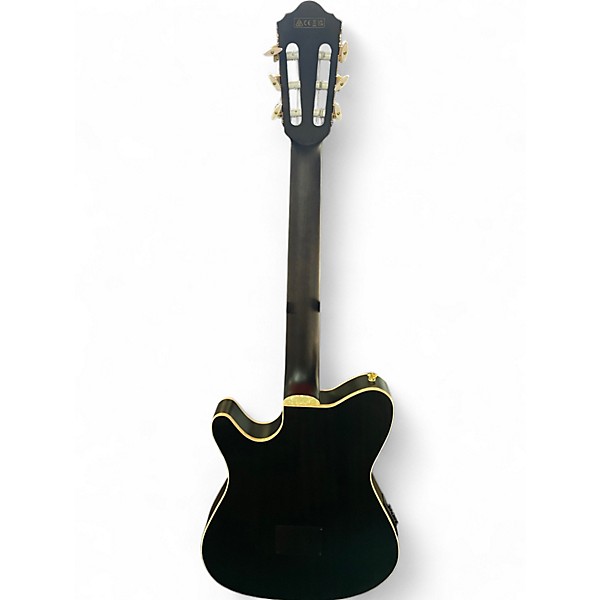 Used Ibanez TOD10N Black Classical Acoustic Electric Guitar