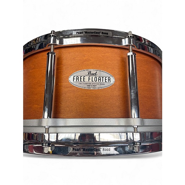 Used Pearl 14X6.5 Free Floating Snare Natural Drum