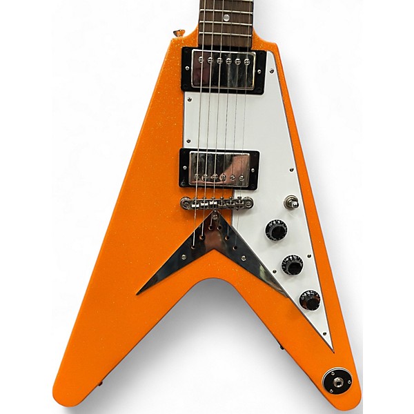 Used Epiphone FLYING V CITRUS SPARKLE Solid Body Electric Guitar