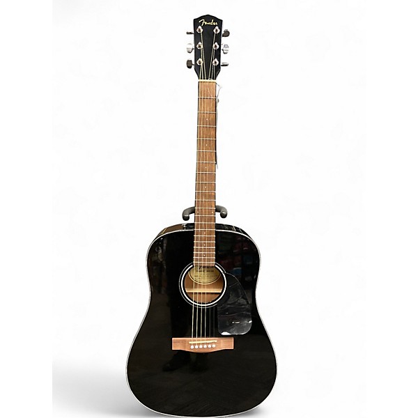 Used Fender CD60 Dreadnought Black Acoustic Guitar