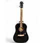 Used Fender CD60 Dreadnought Black Acoustic Guitar