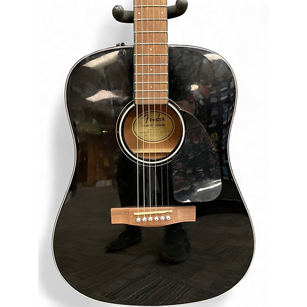 Used Fender CD60 Dreadnought Black Acoustic Guitar