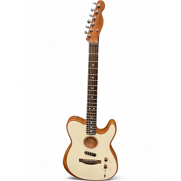 Used 2022 Fender Acoustasonic Player Telecaster Arctic White Acoustic Electric Guitar