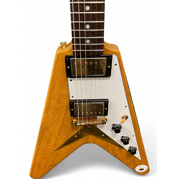 Used Gibson Custom Shop 1958 Reissue Korina Flying V Natural Solid Body Electric Guitar