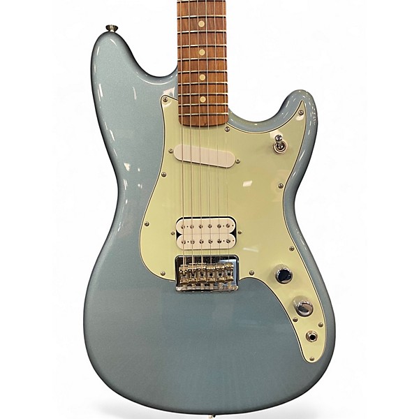 Used 2021 Fender Player Duo Sonic HS Ice Blue Metallic Solid Body Electric Guitar
