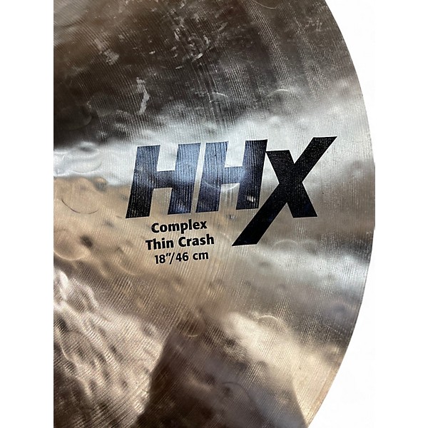 Used 2020s SABIAN 18in HHX COMPLEX THIN CRASH Cymbal