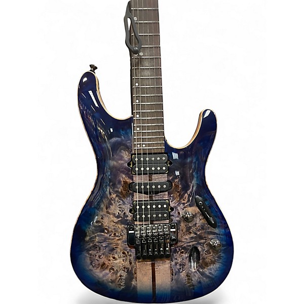 Used Ibanez S1070PBZ Cerulean Blue Burst Solid Body Electric Guitar