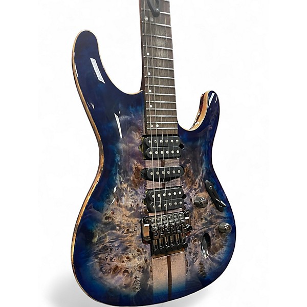 Used Ibanez S1070PBZ Cerulean Blue Burst Solid Body Electric Guitar