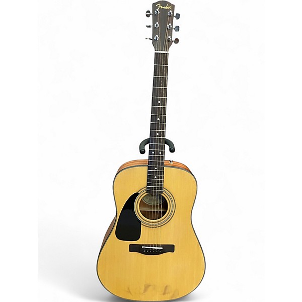 Used Fender CD100 Left Handed Natural Acoustic Guitar