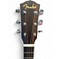 Used Fender CD100 Left Handed Natural Acoustic Guitar