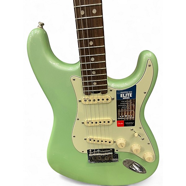 Used Fender Limited Edition American Elite Stratocsater Surf Pearl Solid Body Electric Guitar
