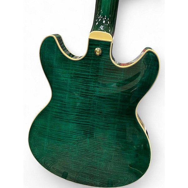 Used Ibanez AS93FM Artcore Expressionist Transparent Moss green Hollow Body Electric Guitar