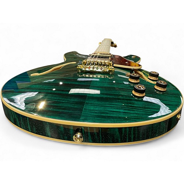 Used Ibanez AS93FM Artcore Expressionist Transparent Moss green Hollow Body Electric Guitar