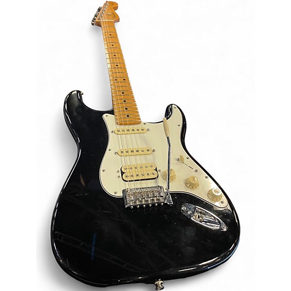 Used Fender Player Stratocaster Black and White Solid Body Electric Guitar