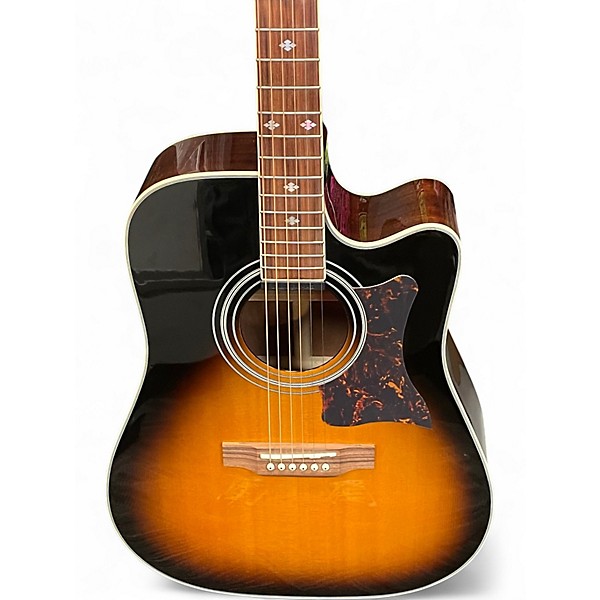 Used Epiphone Masterbuilt DR-500MCE  Vintage Sunburst Acoustic Electric Guitar