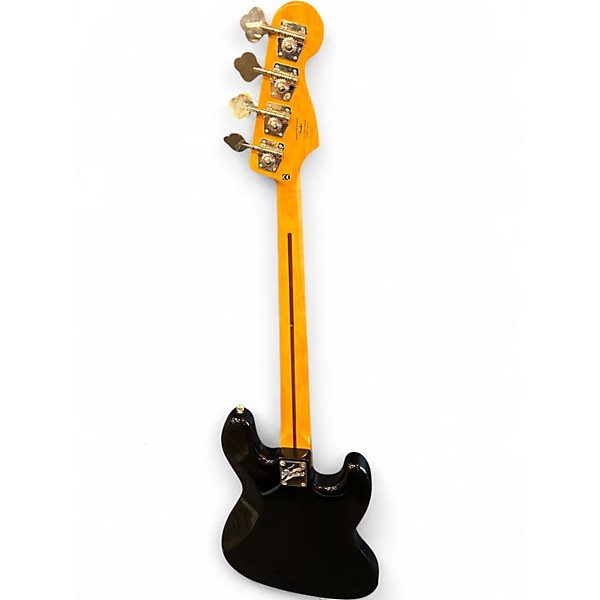 Used Squier Classic Vibe 70s Jazz Bass Left Handed Black Electric Bass Guitar