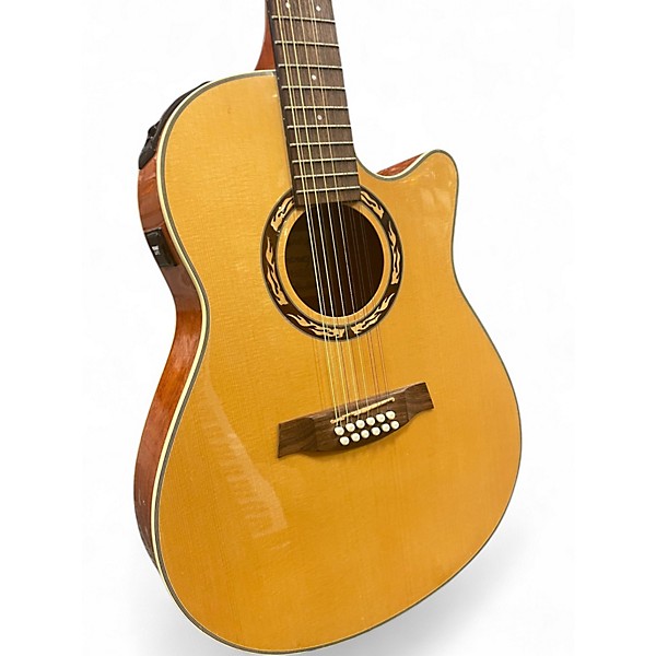 Used Ibanez AEF18E-12 Natural 12 String Acoustic Electric Guitar