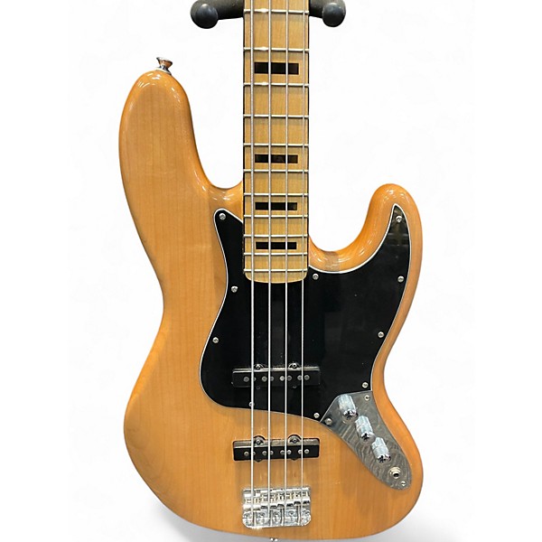 Used Squier Vintage Modified 70S Jazz Bass Natural Electric Bass Guitar