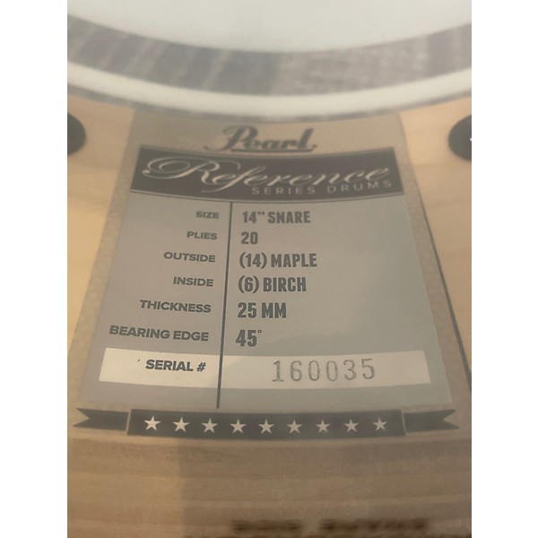 Used Pearl 14X5 Reference Snare Natural Maple Drum