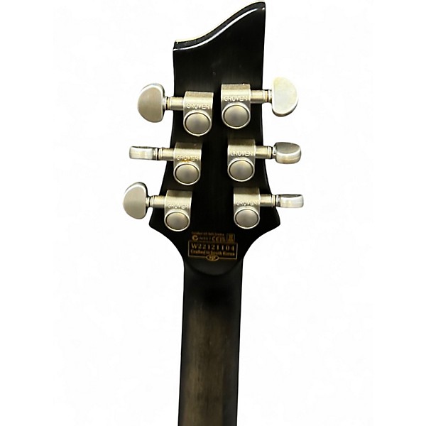 Used Schecter Guitar Research C1 Platinum Trans Black Solid Body Electric Guitar