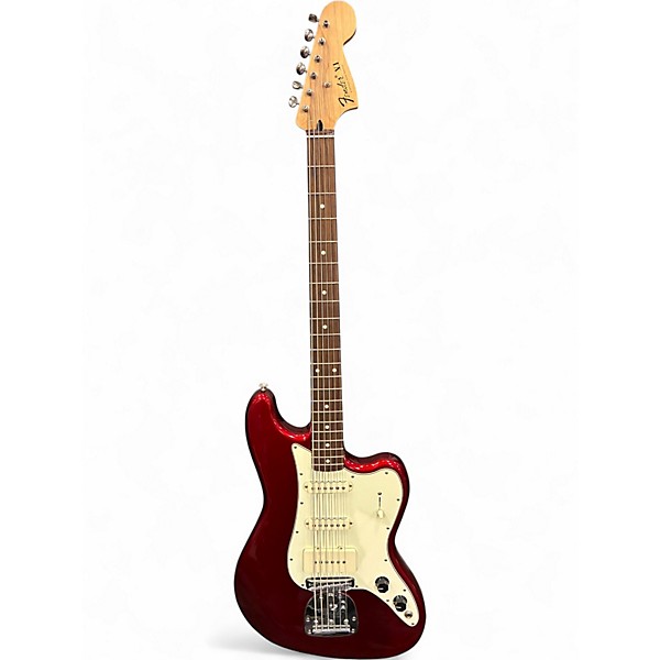 Used Fender Pawn Shop Bass VI Baritone Candy Apple Red Metallic Electric Bass Guitar
