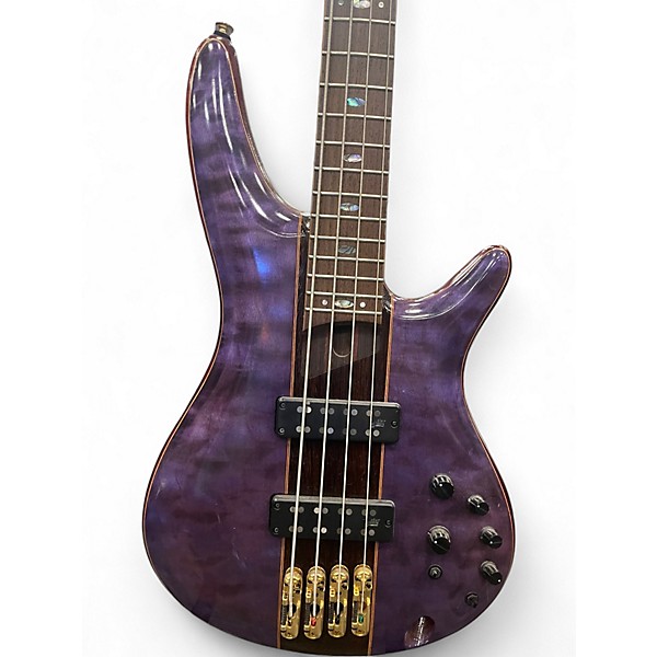 Used Ibanez SR2400 Amethyst Purple Low Gloss Electric Bass Guitar