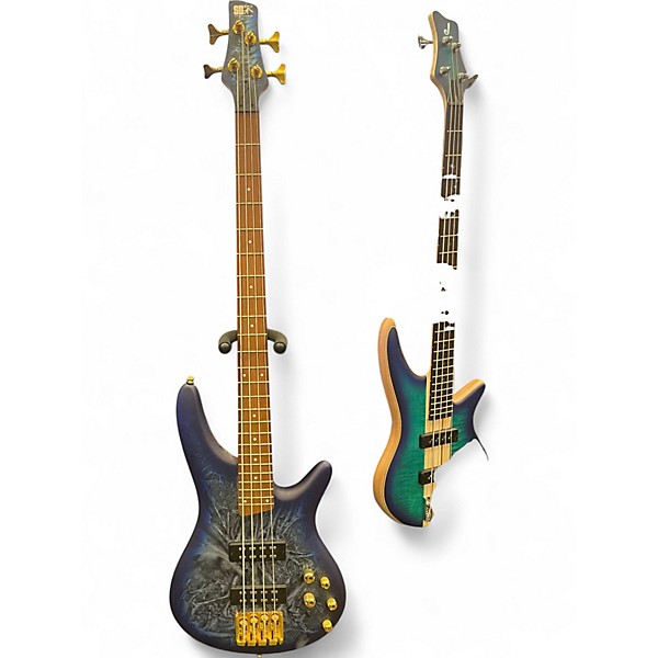 Used Ibanez SR300EDX Cosmic Blue Frozen Matte Electric Bass Guitar