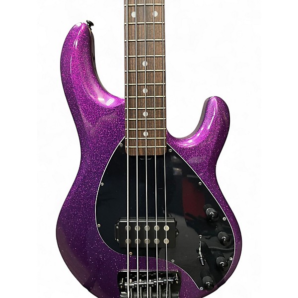 Used Sterling by Music Man STING RAY 5 PURPLE SPARKLE Electric Bass Guitar