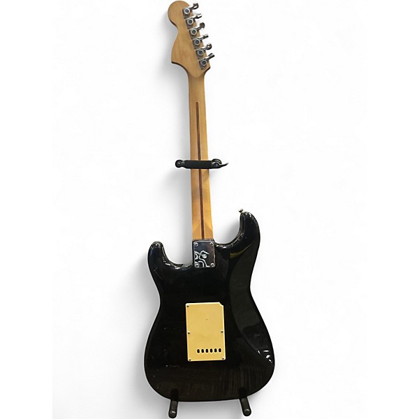 Used Starcaster by Fender Stratocaster Black Solid Body Electric Guitar