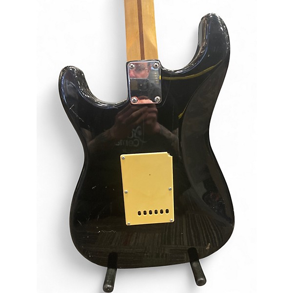 Used Starcaster by Fender Stratocaster Black Solid Body Electric Guitar