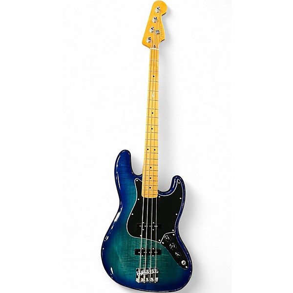 Used 2024 Fender Player II Jazz Bass Plus Top Ltd. Edition Blue Burst Electric Bass Guitar