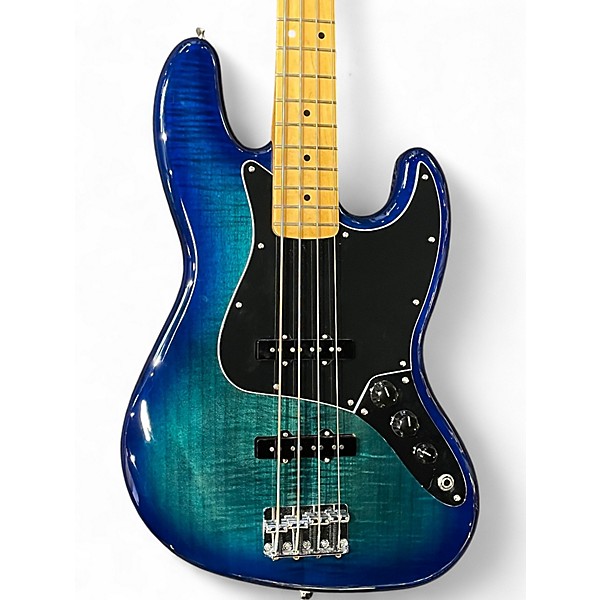 Used 2024 Fender Player II Jazz Bass Plus Top Ltd. Edition Blue Burst Electric Bass Guitar