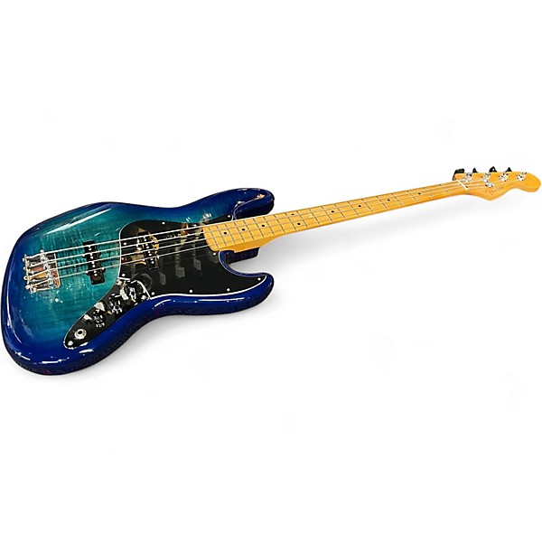 Used 2024 Fender Player II Jazz Bass Plus Top Ltd. Edition Blue Burst Electric Bass Guitar
