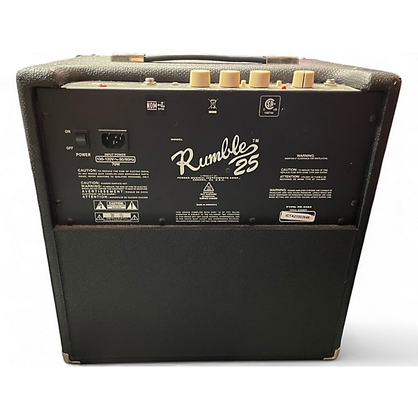 Used Fender Rumble 25 25W 1x8 Bass Combo Amp