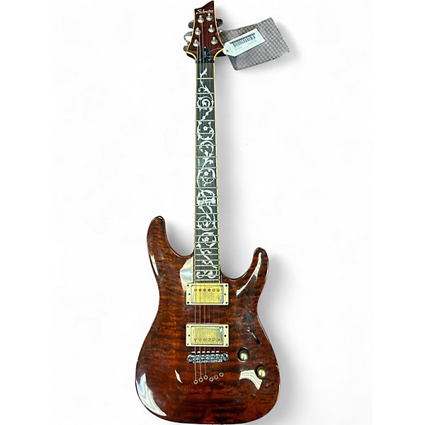 Used Schecter Guitar Research Diamond SERIES CLASSIC Trans Brown Solid Body Electric Guitar