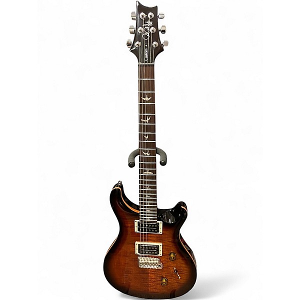 Used PRS SE Custom 24 Black and Gold Solid Body Electric Guitar