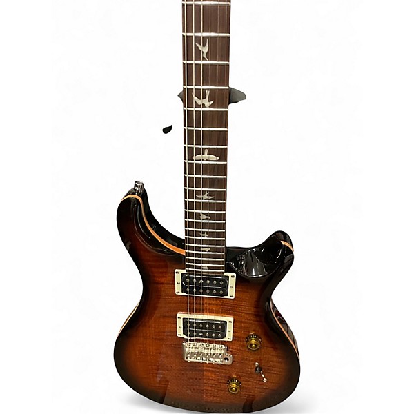 Used PRS SE Custom 24 Black and Gold Solid Body Electric Guitar