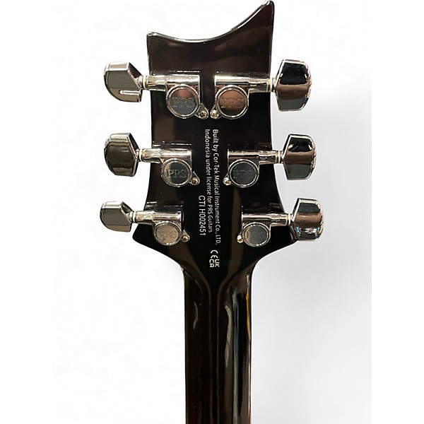 Used PRS SE Custom 24 Black and Gold Solid Body Electric Guitar