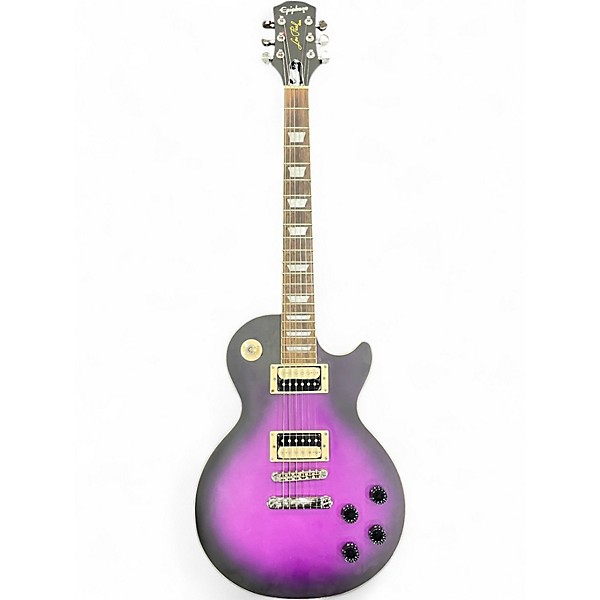 Used 2022 Epiphone Les Paul Classic Worn Purple Solid Body Electric Guitar