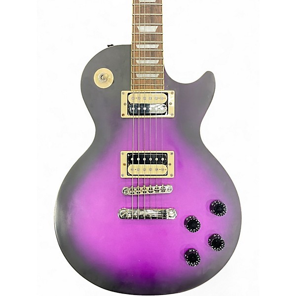 Used 2022 Epiphone Les Paul Classic Worn Purple Solid Body Electric Guitar