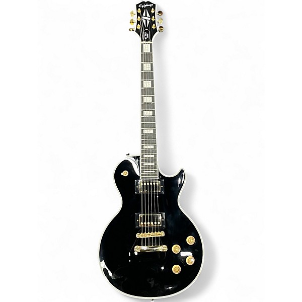 Used 2025 Epiphone Les Paul Custom Ebony Solid Body Electric Guitar
