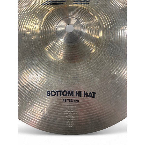 Used Zildjian 13in k custom hi hat brilliant Cymbal