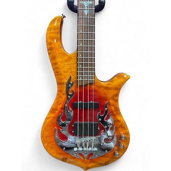 Used Traben Kore Phoenix Sunburst Quilt Top Electric Bass Guitar
