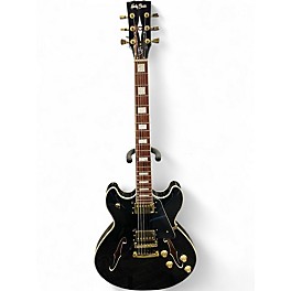 Used Harley Benton SEMI HOLLOW Black Hollow Body Electric Guitar