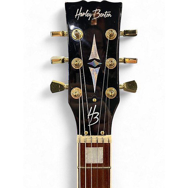 Used Harley Benton SEMI HOLLOW Black Hollow Body Electric Guitar