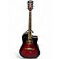 Used Fender T Bucket 300CE Crimson Red Burst Acoustic Electric Guitar thumbnail
