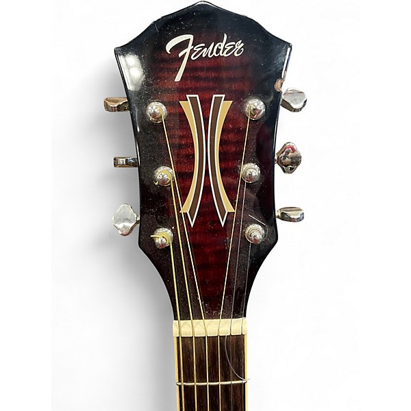 Used Fender T Bucket 300CE Crimson Red Burst Acoustic Electric Guitar
